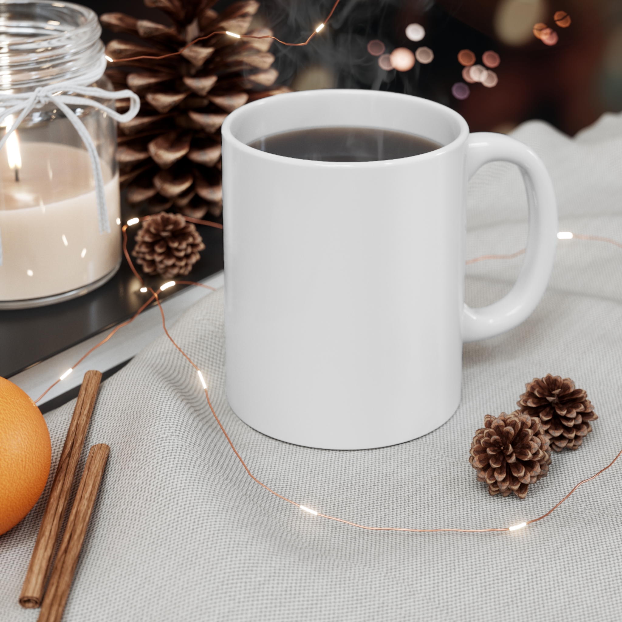 White Ceramic Mug, 11oz - Image 4